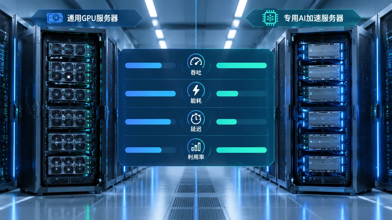 GPU服务器与专用AI加速服务器的成本指标对比