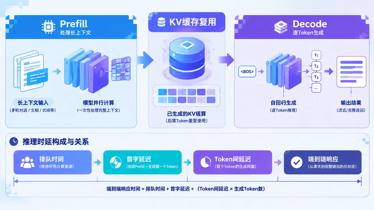 KV缓存对Prefill、Decode和响应时延的影响