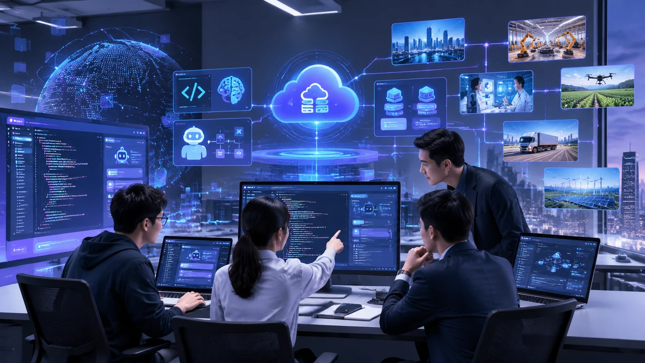 工信部印发“人工智能+软件”专项行动:2万家规上软件企业迎智能化改造,政策如何改变产业竞争? 1 人工智能赋能软件产业升级的协同创新场景